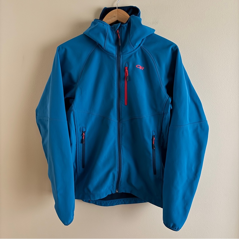 OUTDOOR RESEARCH Women’s Ferrosi Grid Hooded Jacket Celestial Blue Sz Large - Picture 2 of 5